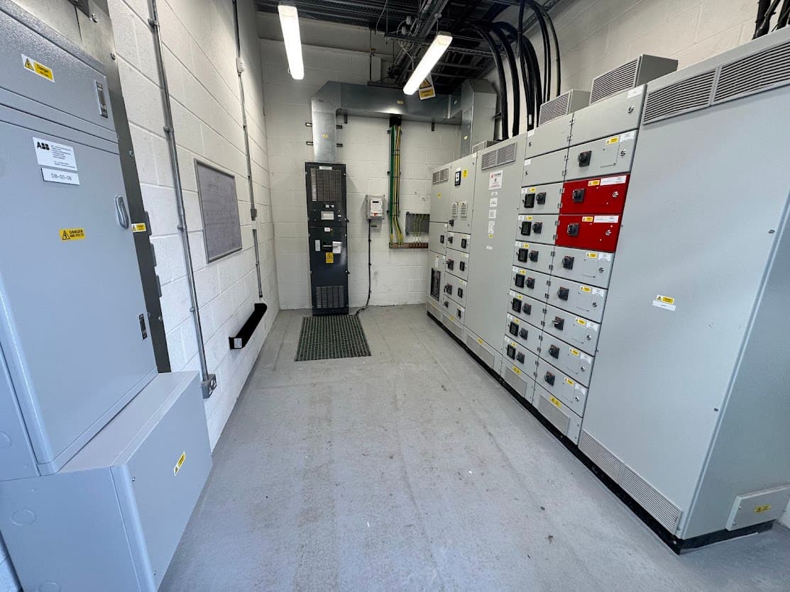 Low-voltage electrical distribution and switchgear installation at Nuneaton Digital Skills Centre.